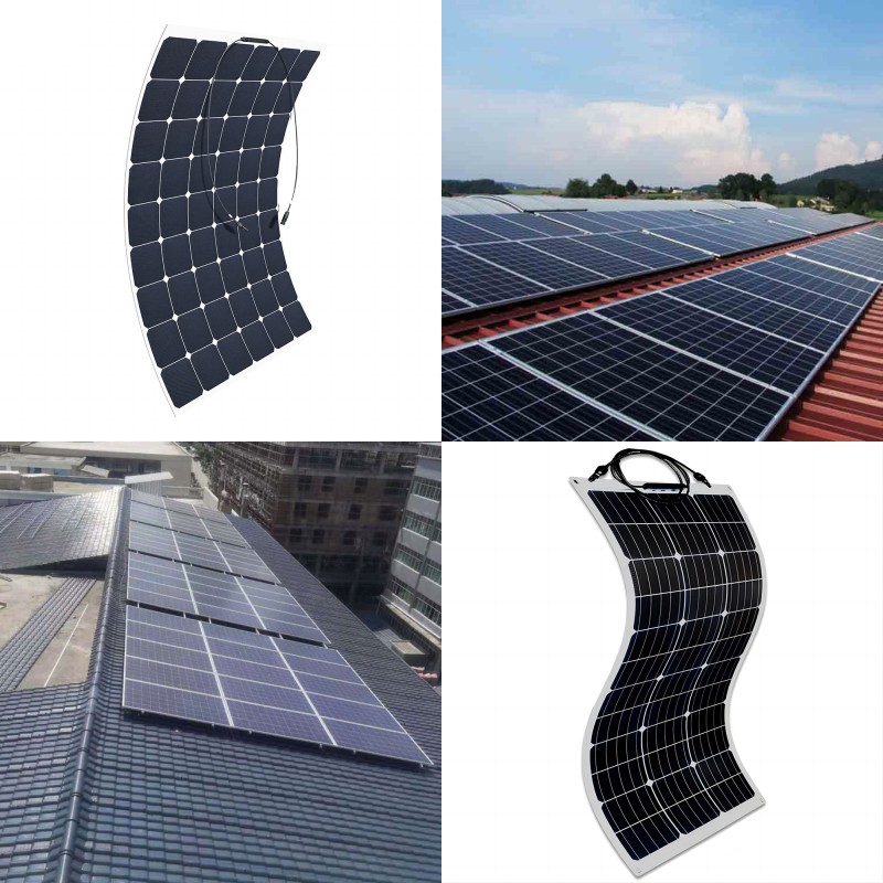 Can flexible solar panel be glued to roof