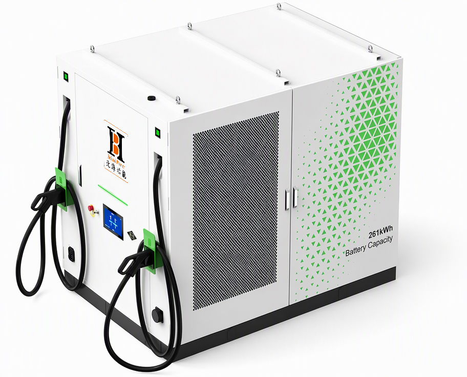 Appearance of the mobile energy storage and charging integrated unit (single-enclosure design; 209/261 kWh capacity options)